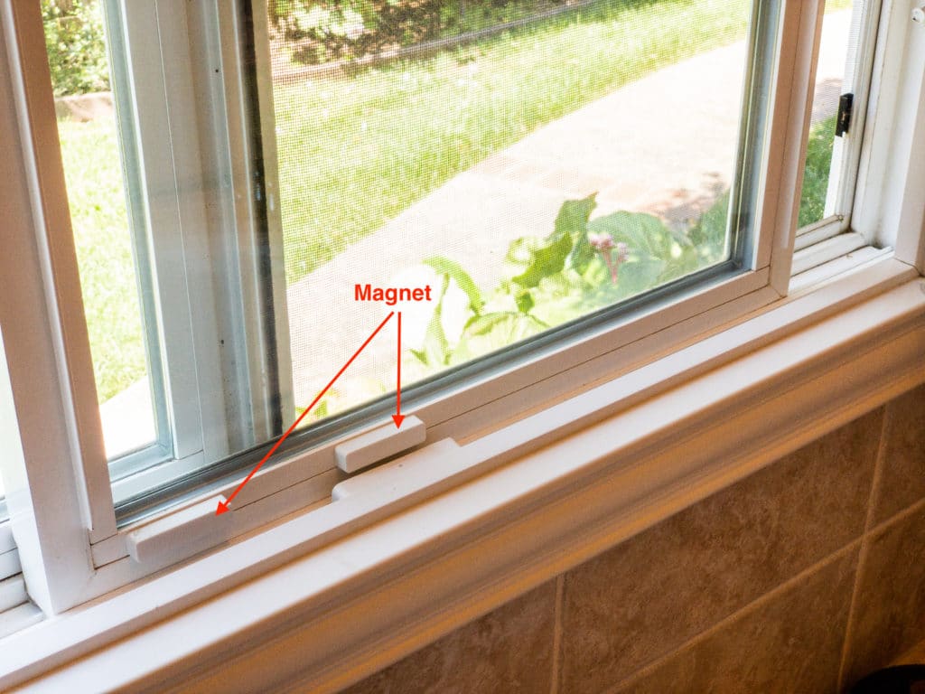 security window sensor open for a breeze - great tip for your smarthome security system
