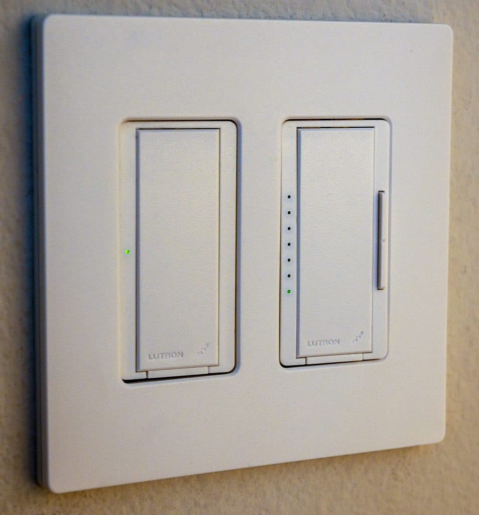 Lutron dimmer, switch, and wall plate